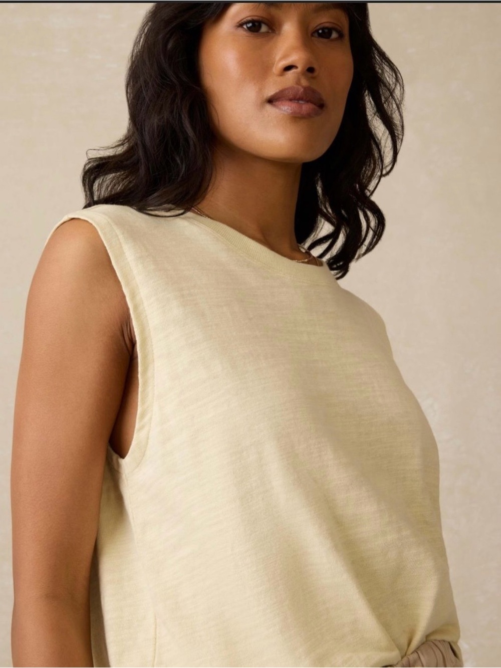 Faherty Sunwashed Slub Muscle Tank in SunshineStripe